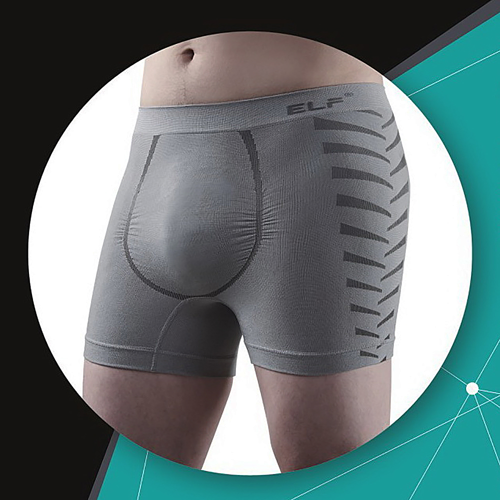 三合豐 ELF 男性竹炭+銀纖維機能美型四角平口內褲