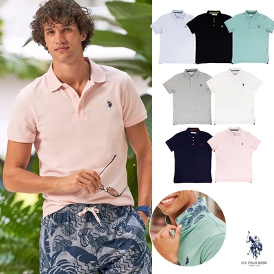 U.S. POLO ASSN. 小馬短袖POLO衫(夏日翻領)-多色