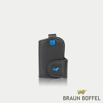 【BRAUN BUFFEL 德國小金牛】台灣總代理 德羅姆 鑰匙包-黑色/BF505-103-BK