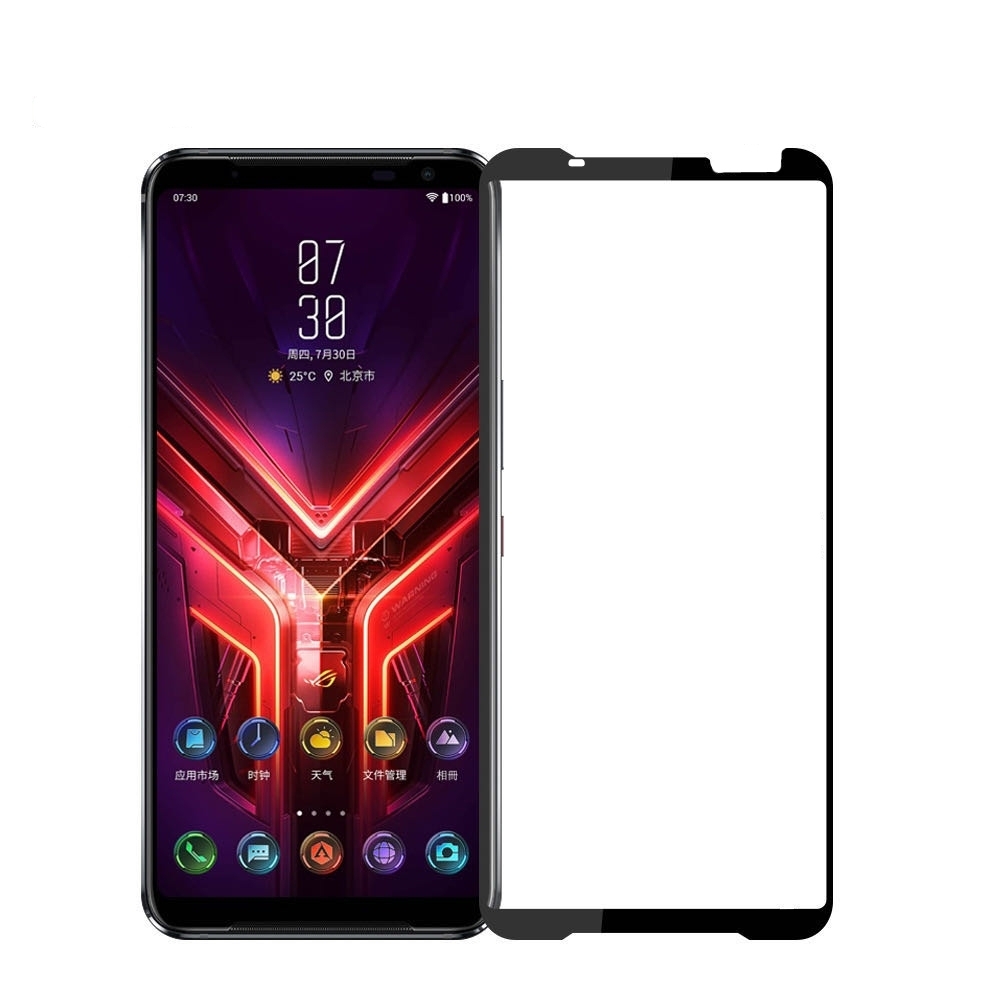 IN7 ASUS ROG Phone 3 ZS661KS 高清高透光2.5D滿版鋼化玻璃保護貼-黑色