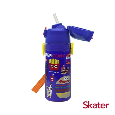 Skater 不鏽鋼保溫吸管水壺(400ml) 漢堡