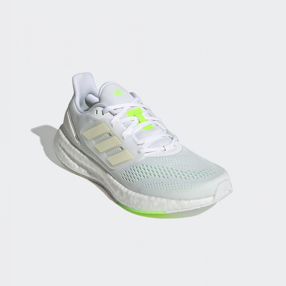 adidas 慢跑鞋 男鞋 運動鞋 緩震 PUREBOOST 22 白綠 GZ5175