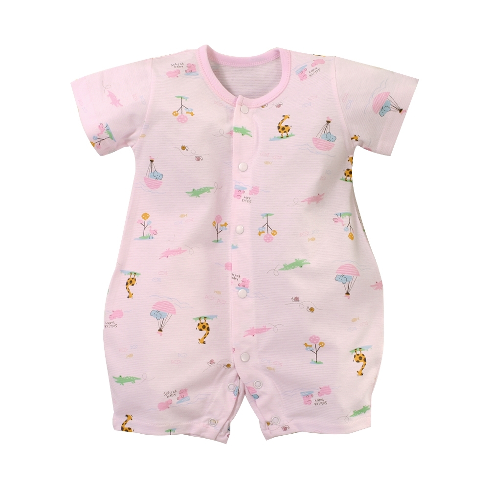 台灣製嬰兒純棉紗布短袖兔裝 b0286 魔法Baby