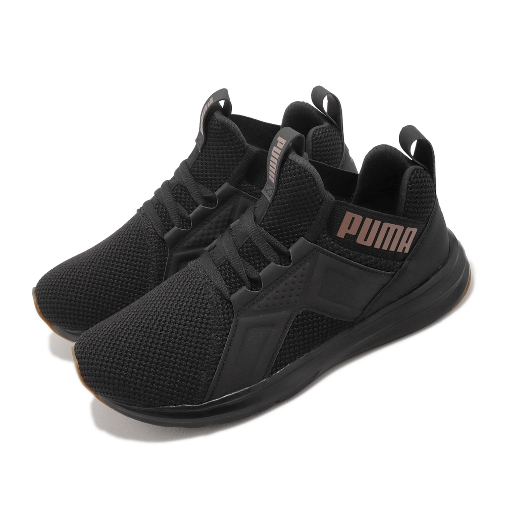 Puma 慢跑鞋 Enzo Weave Wns 女鞋 黑 玫瑰粉 路跑 襪套式 透氣 運動鞋 19148808