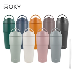 (買一送一)WOKY 沃廚 手提激凍輕芯鈦瓷易潔層保溫杯750ml