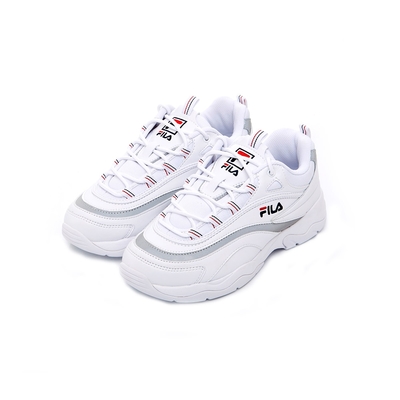 FILA RAY 中性運動老爹鞋-白/灰 4-C113Y-101