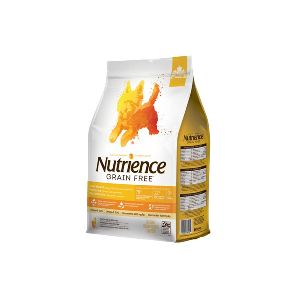 【Nutrience 紐崔斯】GRAIN FREE無穀養生小型犬--火雞+雞肉+鯡魚5kg