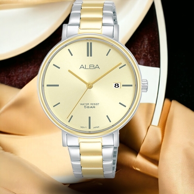 ALBA 雅柏 Fashion系列 簡約時尚腕錶-36mm 雙色 VJ32-X342G/AG8N98X1 金色 簡約 過年禮物
