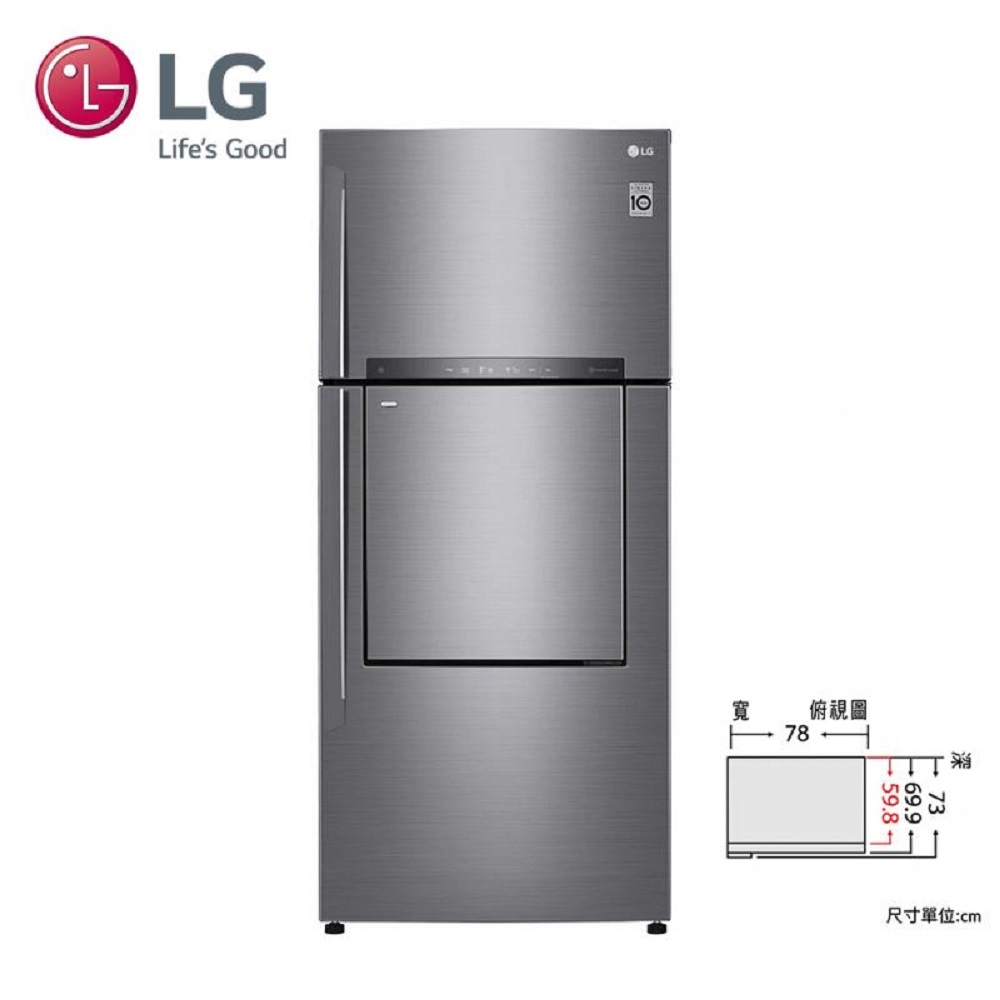 LG 樂金 GN-DL567SV 525公升 直驅變頻上下門冰箱