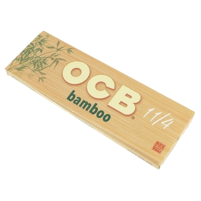 OCB-法國進口-Bamboo-純天然竹製未漂白超薄捲煙紙-1 1/4(76mm)*5包