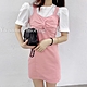 BBHONEY 韓國東大門設計感  泡泡袖T恤吊帶裙set兩件套 product thumbnail 1