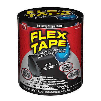 美國FLEX TAPE強固型修補膠帶 4吋寬版（黑色）