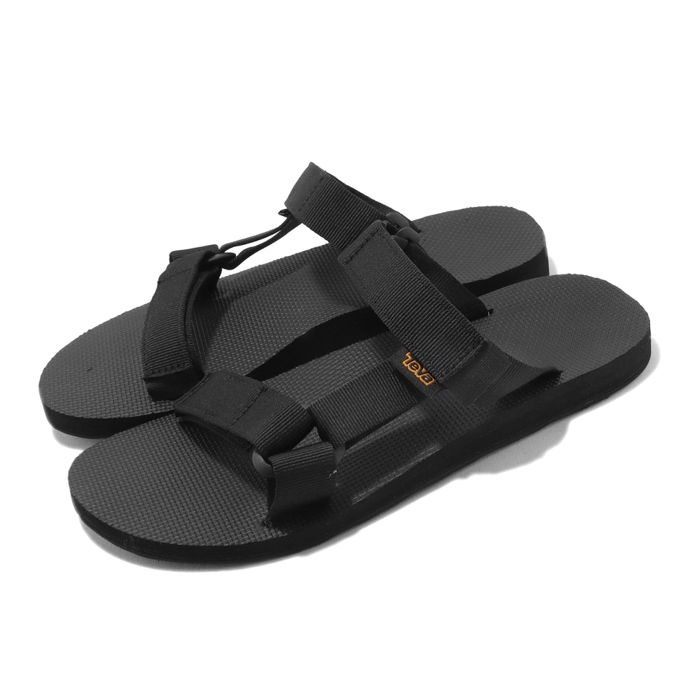 Teva 拖鞋 M Universal Slide 男鞋 黑 全黑 再生織帶 快乾 雙帶拖鞋 魔鬼氈 1124047BLK