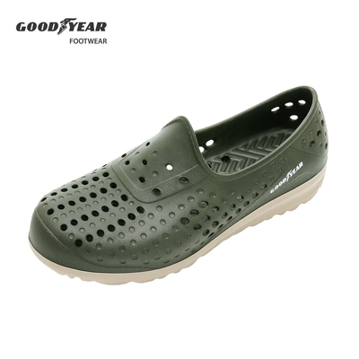 【GOODYEAR 固特異】多功能洞洞鞋/男款 輕量 排水底紋 墨綠(GAMP33325)