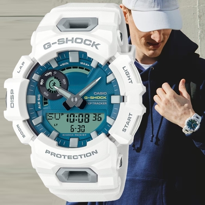 CASIO 卡西歐 G-SHOCK 藍牙連線 海灘運動雙顯腕錶 禮物推薦 畢業禮物 51.3mm / GBA-900CB-7A