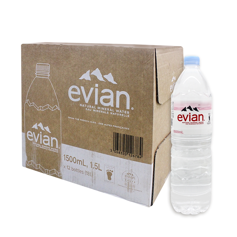 Evian 依雲 天然礦泉水(1500mlx12瓶/箱)