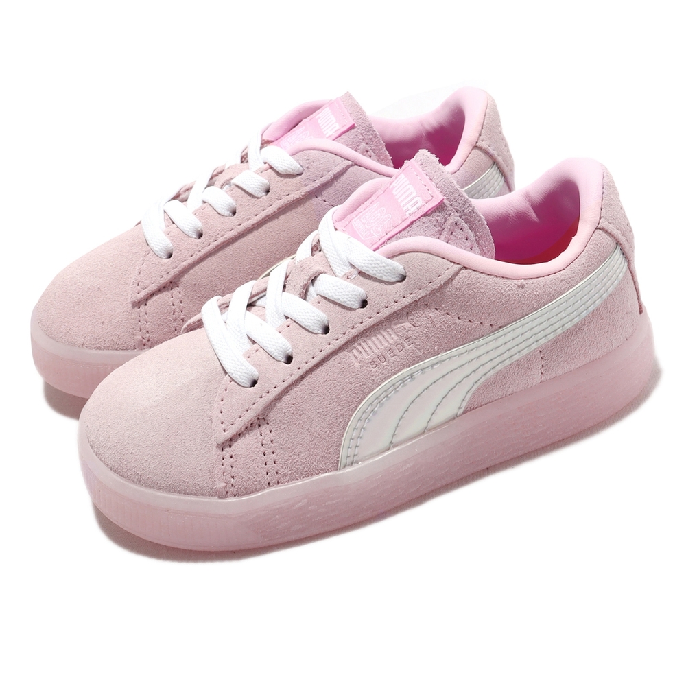 Puma 聯名童鞋 Suede Kitty Queen INF 幼童 學步鞋 粉紅 白 驚喜寶貝蛋 麂皮 炫彩 38508001