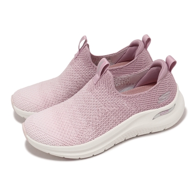 Skechers 休閒鞋 Arch Fit 2 女鞋 粉紅 輕量 緩衝 足弓支撐 厚底 無鞋帶 健走 運動鞋 150055MVE