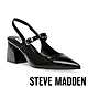 STEVE MADDEN-BRISTLY 尖頭前包繞踝粗跟鞋-鏡黑色 product thumbnail 1