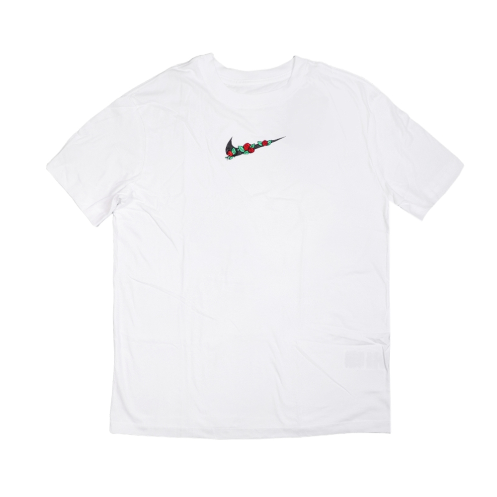 Nike 短袖 NSW Valentines Day Tee 女版 白 刺繡 玫瑰 BF VDAY DN5887-100