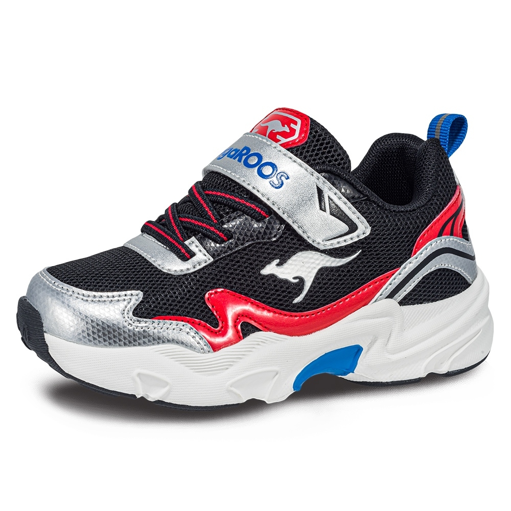 【KangaROOS】美好運動 WAVY 千禧復古老爹童鞋 兒童運動鞋 24AW（KK41817/KK41810/KK41813 ) (KK41812童鞋/黑紅)