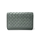 【  BOTTEGA VENETA 寶緹嘉  】624107 經典手工編織小羊皮扣式名片卡片夾-灰綠色 product thumbnail 1