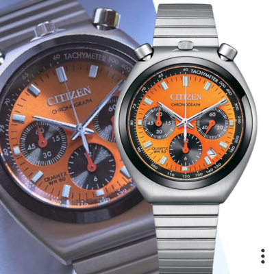 CITIZEN 星辰 Chronograph Tsunokurono 50周年 熊貓計時腕錶 AN3660-81X 牛頭錶