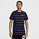 NIKE AS M NSW TEE CLUB STRIPE 條紋 男運動休閒上衣-黑色-DZ2986010 product thumbnail 1