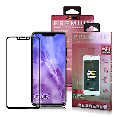 Xmart For 華為 HUAWEI Nova 3i 超透滿版鋼化玻璃貼-黑