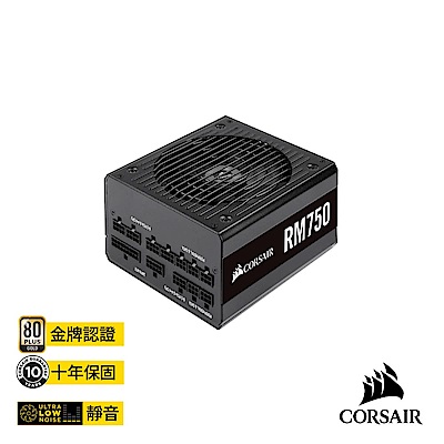 【CORSAIR海盜船】RM750 80 PLUS 金牌認證全模組化ATX電源