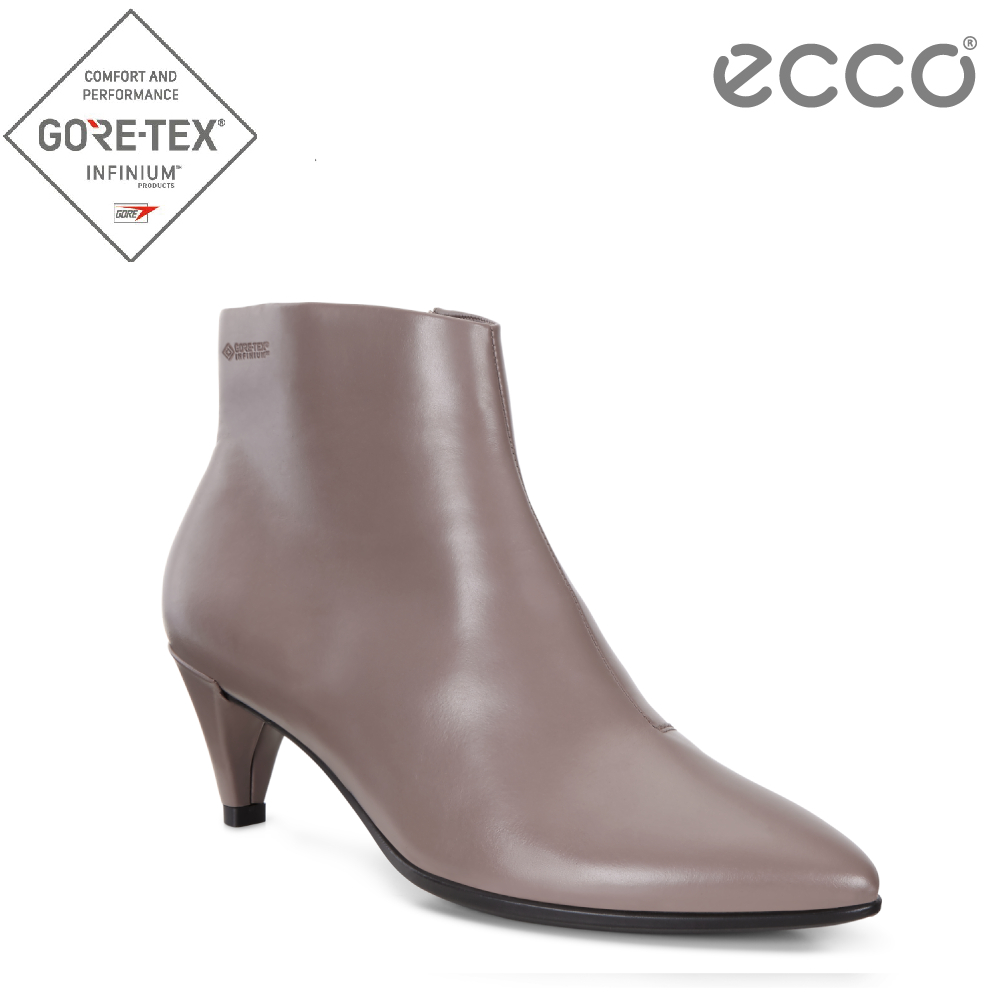 ECCO SHAPE 45 POINTY SLEEK 優雅尖頭拉鍊踝靴 女-藕粉