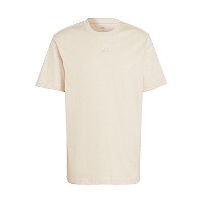 Adidas M ALL SZN T [IC9802] 男 短袖上衣 T恤 運動 休閒 棉質 寬鬆 素T 杏