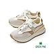 GREEN PINE異材拼接綁帶厚底鋸齒休閒鞋米色(00348399) product thumbnail 1