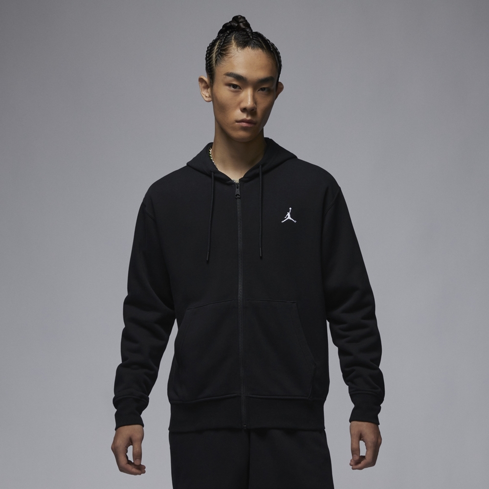 NIKE AS M J ESS FLC FZ HOODIE LB 男休閒外套-黑-FQ1867010