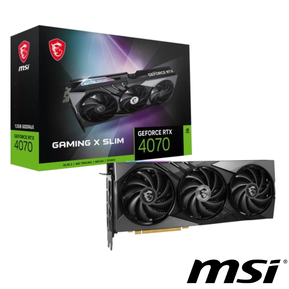 MSI 微星 GeForce RTX 4070 GAMING X SLIM 12G 顯示卡