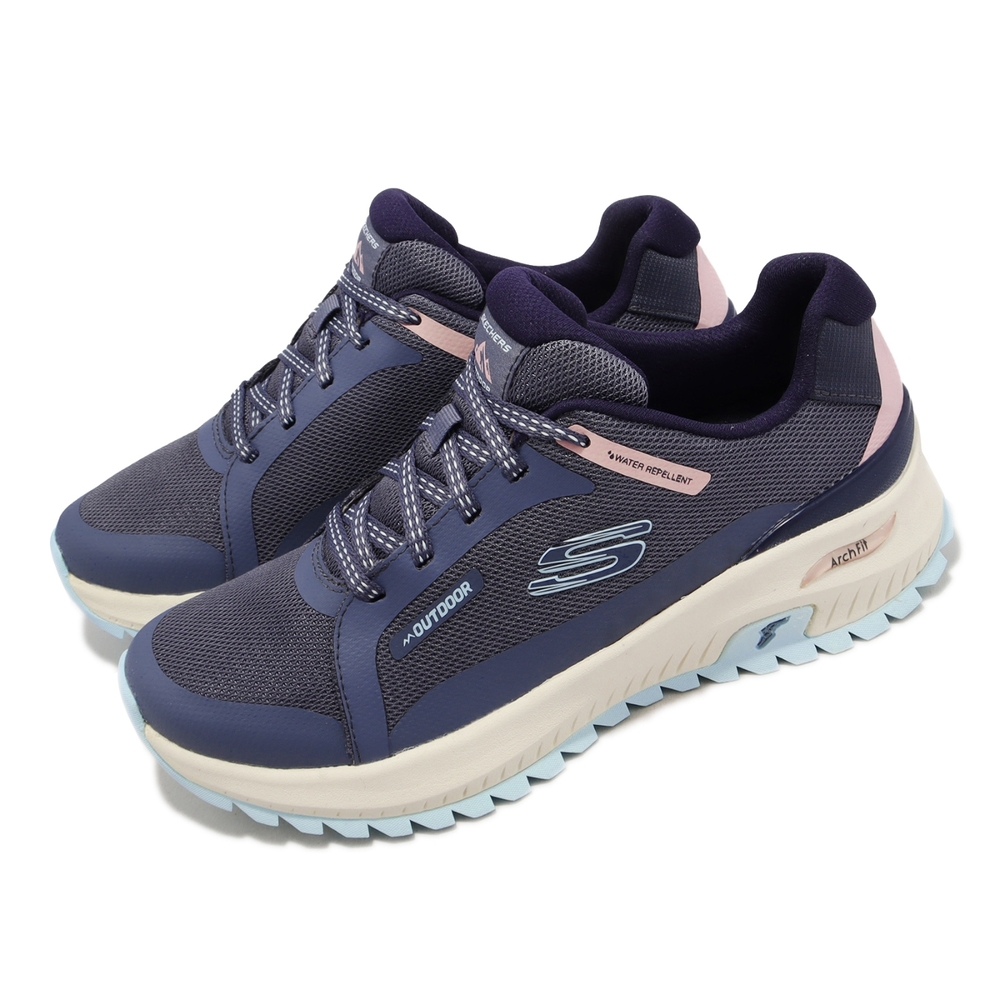 Skechers 慢跑鞋 Arch Fit Discover 女鞋 深藍 粉紅 防潑水 足弓支撐 運動鞋 180081SLT