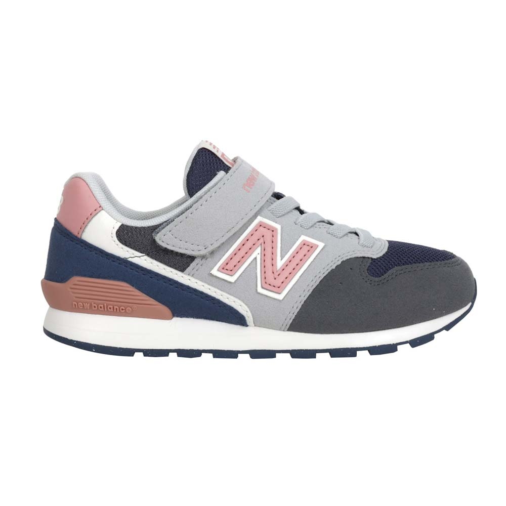 NEWBALANCE 女中童復古慢跑鞋-WIDE-574系列 N字鞋 NB 寬楦 YV996ME3 深藍灰粉白