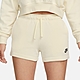 NIKE 短褲 女款 運動褲 AS W NSW CLUB FLC MR SHORT 米白 DQ5803-113(3L5730) product thumbnail 1