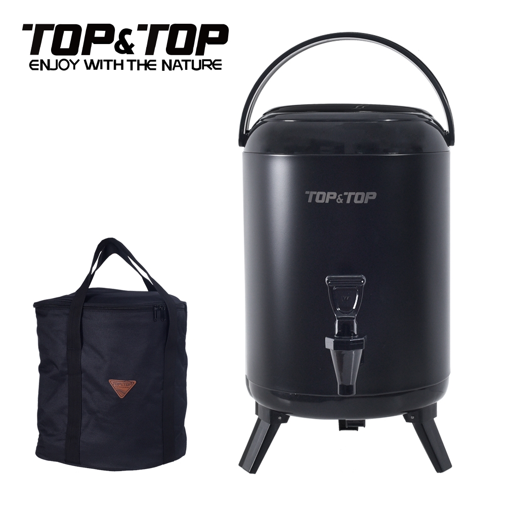 韓國TOP&TOP 304不鏽鋼保溫保冷茶桶 加大款 8L 茶水桶 茶桶 飲水桶 露營 野炊 野餐(兩色任選)