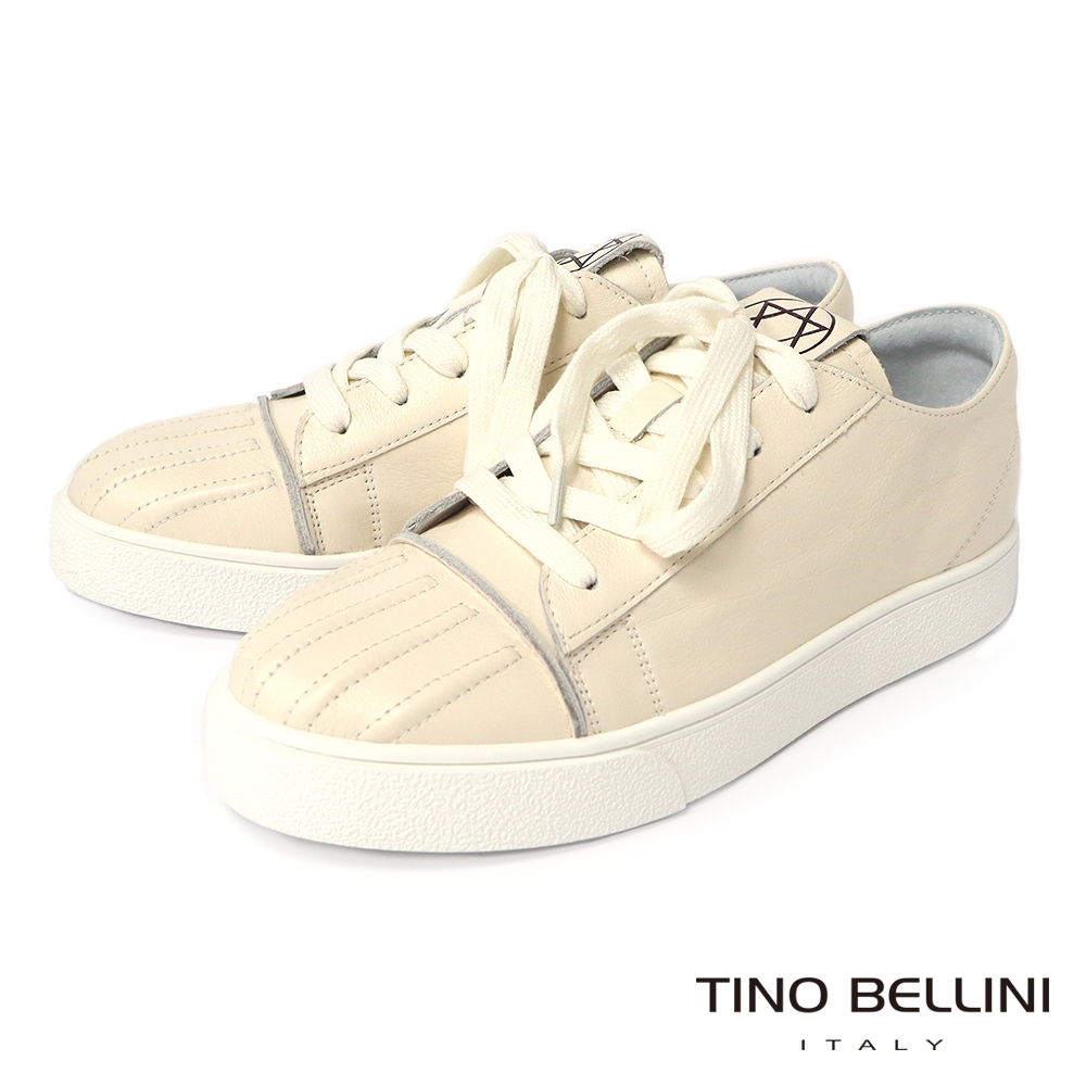 Tino Bellini 簡約百搭五芒星圖騰牛皮綁帶休閒鞋