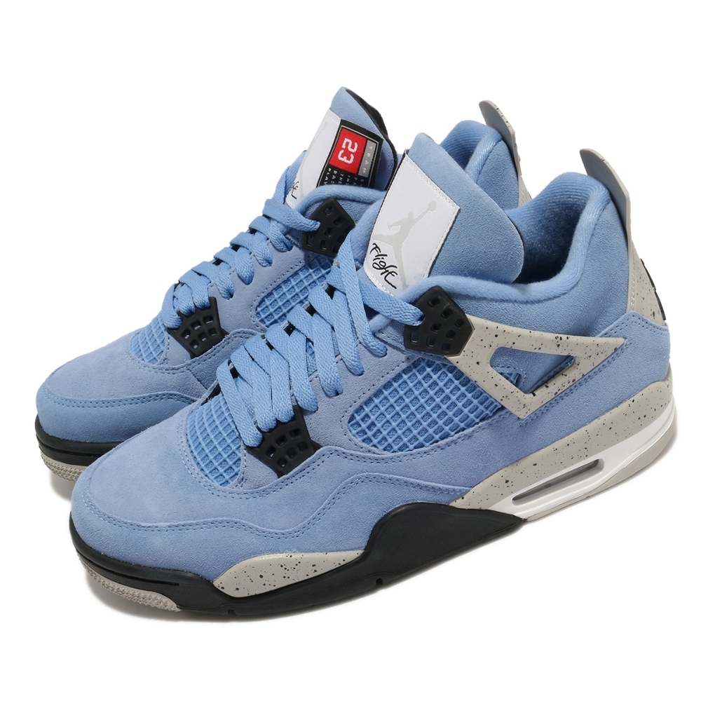 Nike 喬丹Air Jordan 4代男鞋麂皮University Blue AJ4 藍白CT8527400