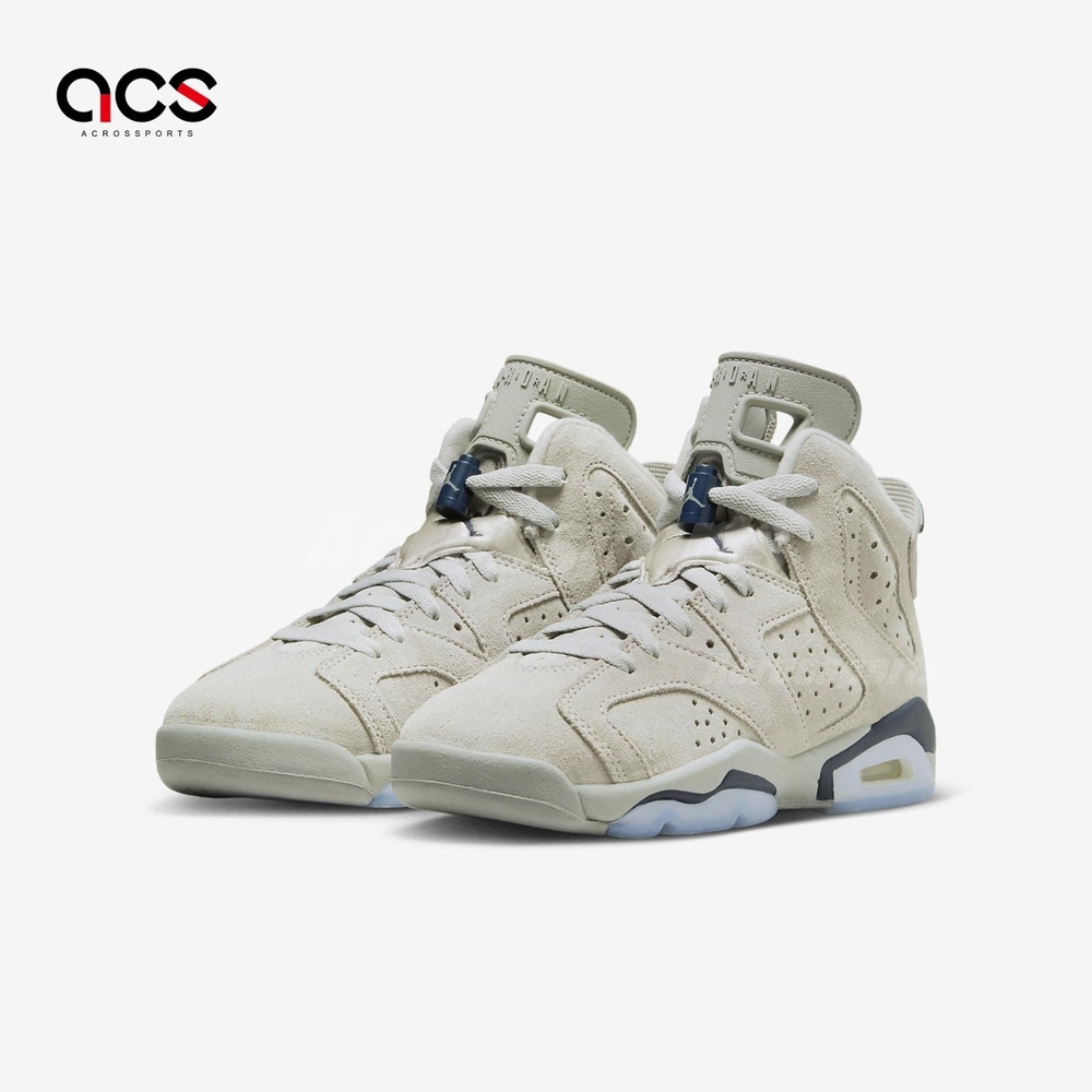 Nike Air Jordan 6 Retro GS 童鞋大童女鞋喬治城灰深藍麂皮6代喬丹