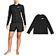 Nike 防曬外套 Hydroguard Swim 女款 黑 粉 防曬 速乾 長袖上衣 NESSE327-001 product thumbnail 1