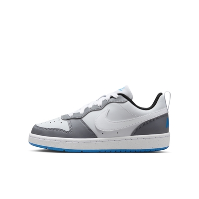 NIKE COURT BOROUGH LOW RECRAFT (GS) 男女大童休閒鞋-白灰藍-DV5456019