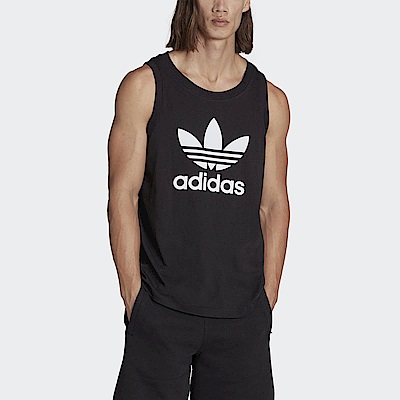 Adidas Trefoil Tank [IA4811] 男 背心 亞洲版 運動 休閒 經典 三葉草 棉質 舒適 黑