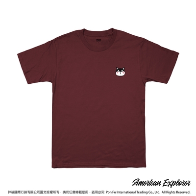 American Explorer 美國探險家 印花T恤(客製商品無法退換) 圓領 美國棉 T-Shirt 獨家設計款 棉質 短袖 - 黑柴