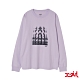 X-girl PSYCHEDELIC FACE L/S REGULAR TEE長袖T恤-紫 product thumbnail 1