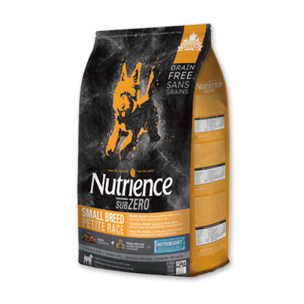 【Nutrience 紐崔斯】SUBZERO黑鑽頂極無穀小型犬糧+營養凍乾-火雞肉+雞肉+鮭魚2.27kg