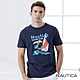 Nautica 男裝 植絨帆船純棉短袖T恤-深藍 product thumbnail 1