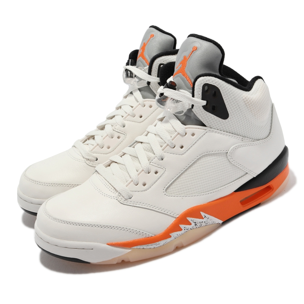 Nike 籃球鞋Air Jordan 5 Retro 男鞋經典款AJ5 復刻反光灌碎籃板穿搭白